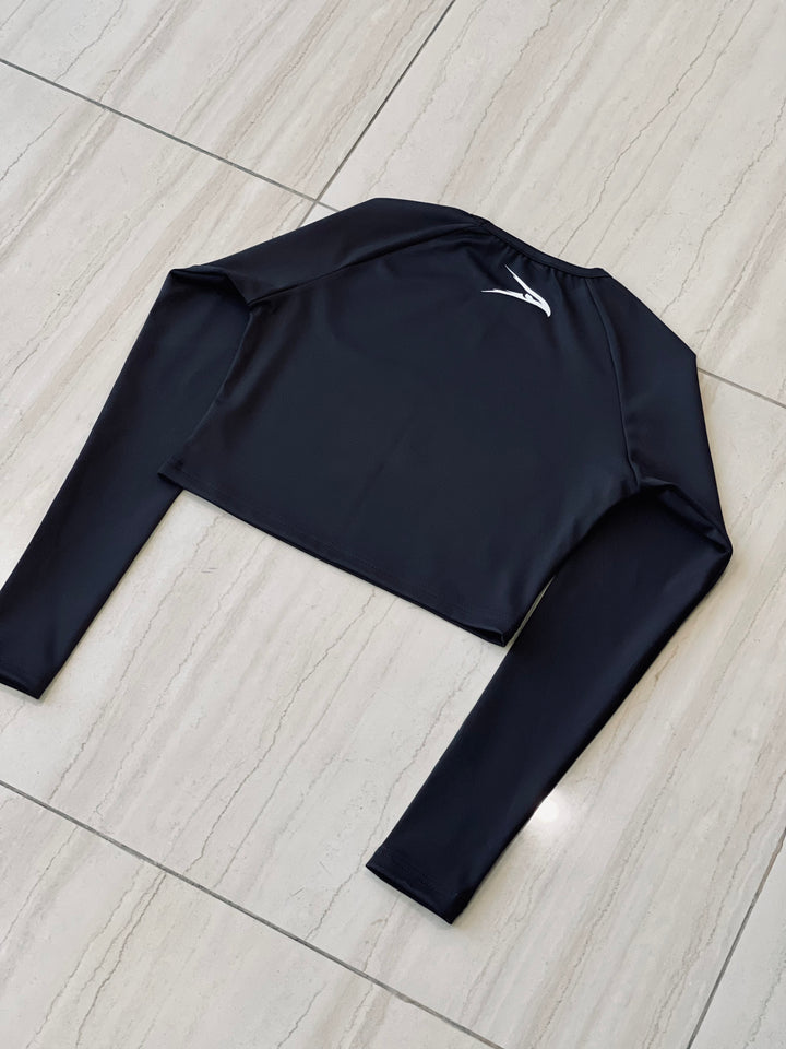 Athletic Crop Top Full Sleeves - Women