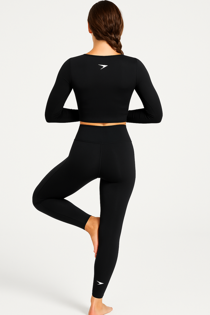 Athletic Crop Top Full Sleeves - Women